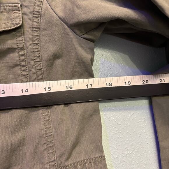 Talbots Petite Green Cinch Waist Utility Pockets Jacket Classic Design Size P - Picture 9 of 10